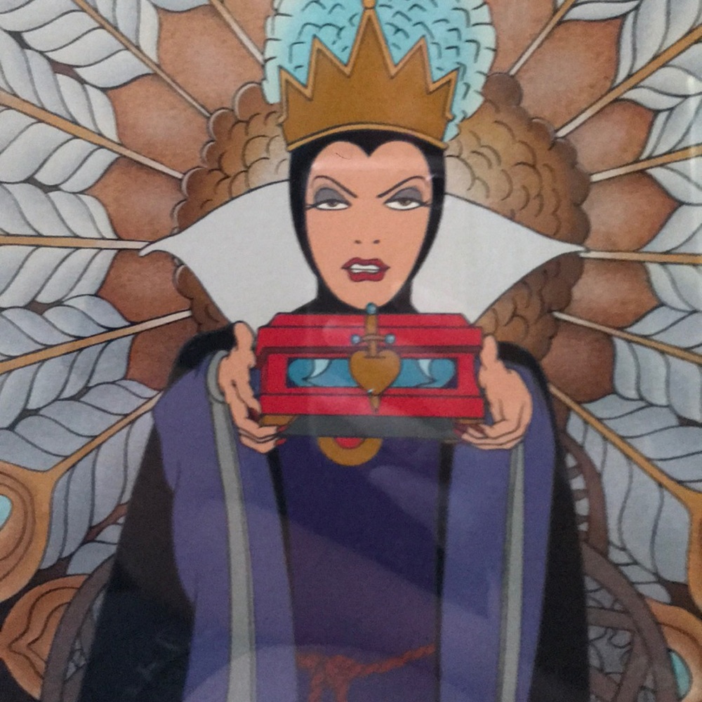 “Bring Me Her Heart” Disney Snow White, Framed Serigraph Limited Edition Vintage